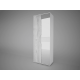 Шкаф 2д с зеркалом "Сорренто" (рамбла/белый)