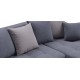 Угловой диван-кровать Дубай 2.0 шенилл Soro (графит)