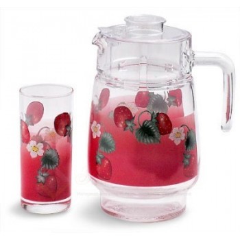 Набор для напитков Frutissimo Strawberry (графин, 6 стаканов)
