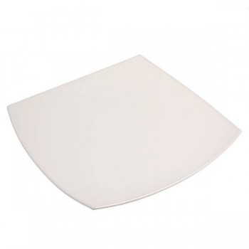 Тарелка десертная Quadrato белая, диаметр 19 см