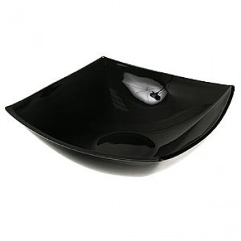 Салатник Quadrato черный, диаметр 24 см