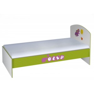 Кровать детская Polini Basic Elly 90х180 (Белый-зеленый)