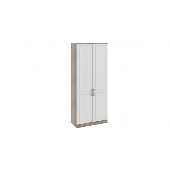 Шкаф для одежды с 2-мя глухими дверями «Прованс» (Дуб Сонома трюфель/Крем)