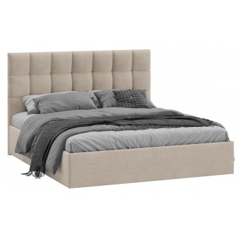 Кровать с мягким изголовьем «Эмбер»  160 (Серо-коричневый)