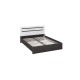 Двуспальная кровать «Фьюжн» (Белый глянец, Венге Линум) 160