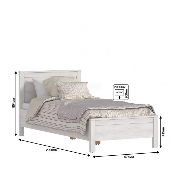 Кровать Прованс СБ-2563 (90)