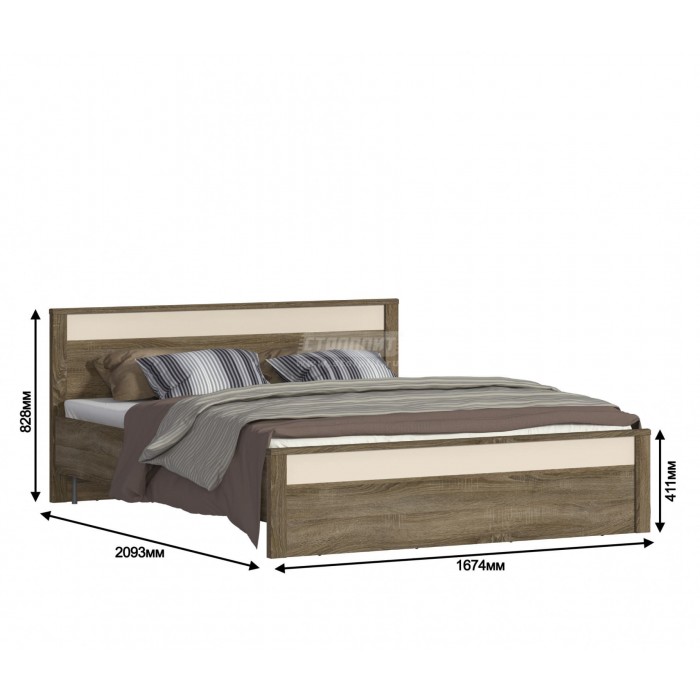 Кровать двуспальная Монако СБ-2141 (160)