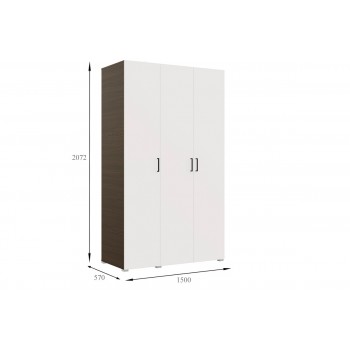 Шкаф для одежды 3Д Арландо (Белый)