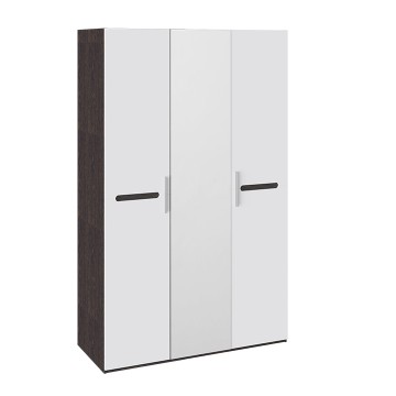 Шкаф комбинированный с 3-мя дверями «Фьюжн» (Белый глянец/Венге линум)