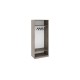 Шкаф для одежды с 1-ой глухой и 1-ой зеркальной дверями «Прованс» (Дуб Сонома трюфель/Крем)