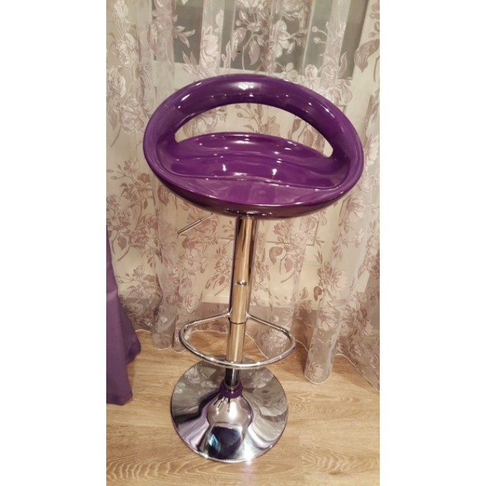 Барный стул N-6 ( фиолетовый глянец)