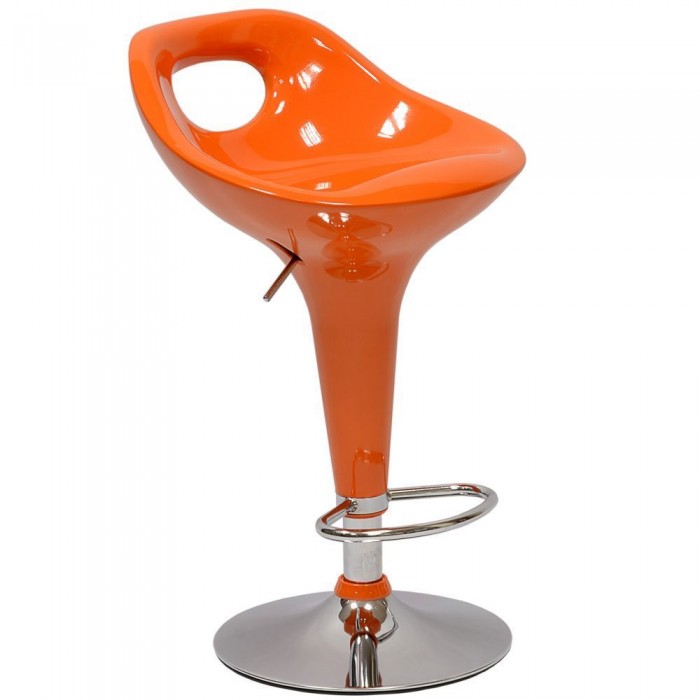 Барный стул N-7 (оранжевый  глянец)