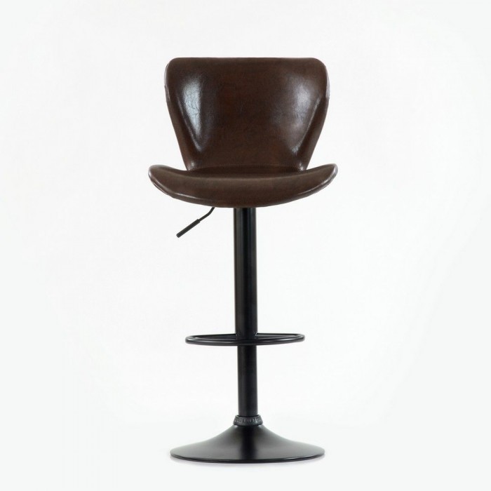 Барный стул N-87 (коричневая  блестящая кожа)