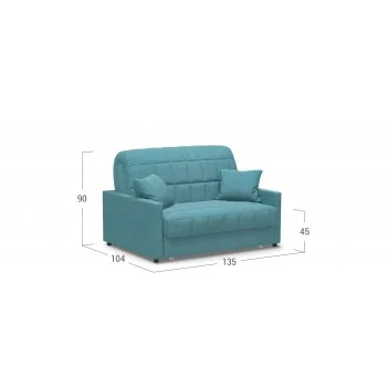 Диван прямой аккордеон MOON FAMILY 134 ( Синий) 120х200