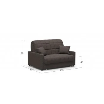 Диван прямой аккордеон MOON FAMILY 134 ( Коричневый) 120х200