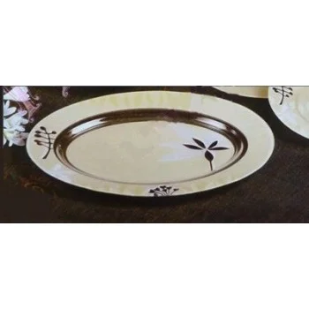 Блюдо овальное Hevea Beige, диаметр 33 см