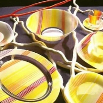 Салатник Carine Orange Stripes, диаметр 12 см