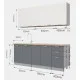 Кухонный гарнитур «Лофт» 2М ЛДСП (Белый/Базальт)