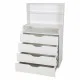 Комод детский Polini kids Simple 2581, со стеллажом, белый