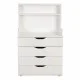 Комод детский Polini kids Simple 2581, со стеллажом, белый