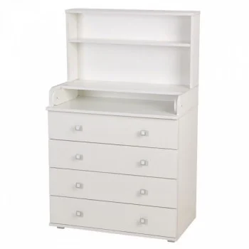 Комод детский Polini kids Simple 2580, со стеллажом, белый