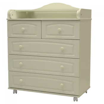 Комод Топотушки "Ричард" 5 ящиков МДФ 800/5 (слоновая кость)