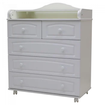 Комод Топотушки "Ричард" 5 ящиков МДФ 800/5 (белый)
