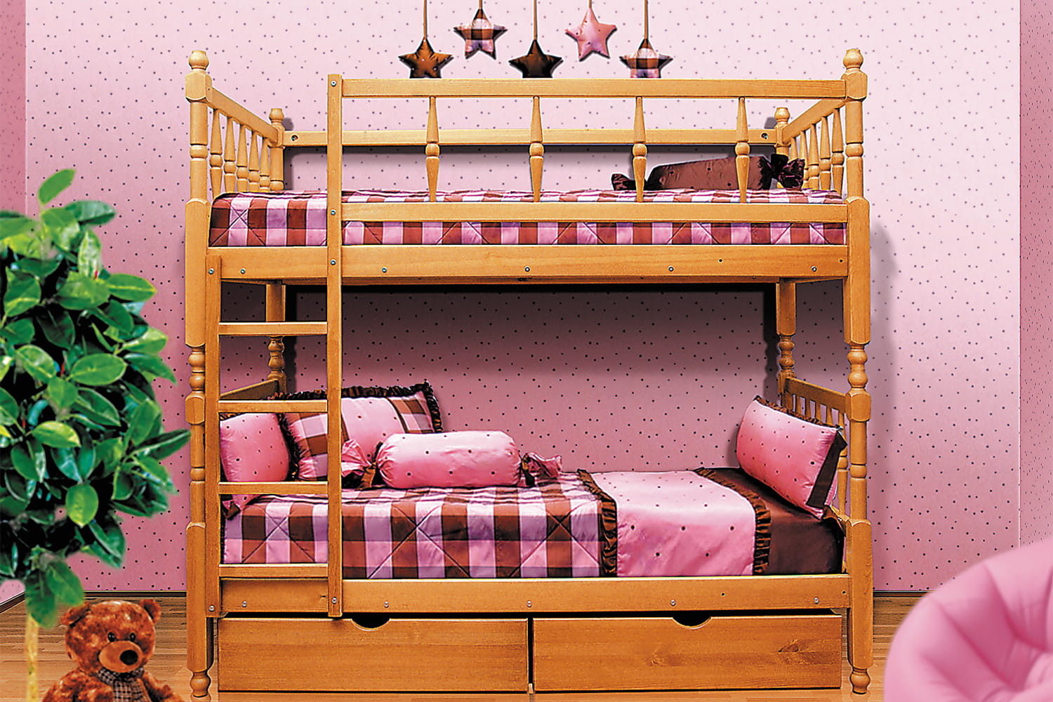 двухъярусная кровать с мягкими бортиками